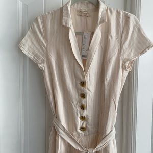Linen button front dress - Madewell similar